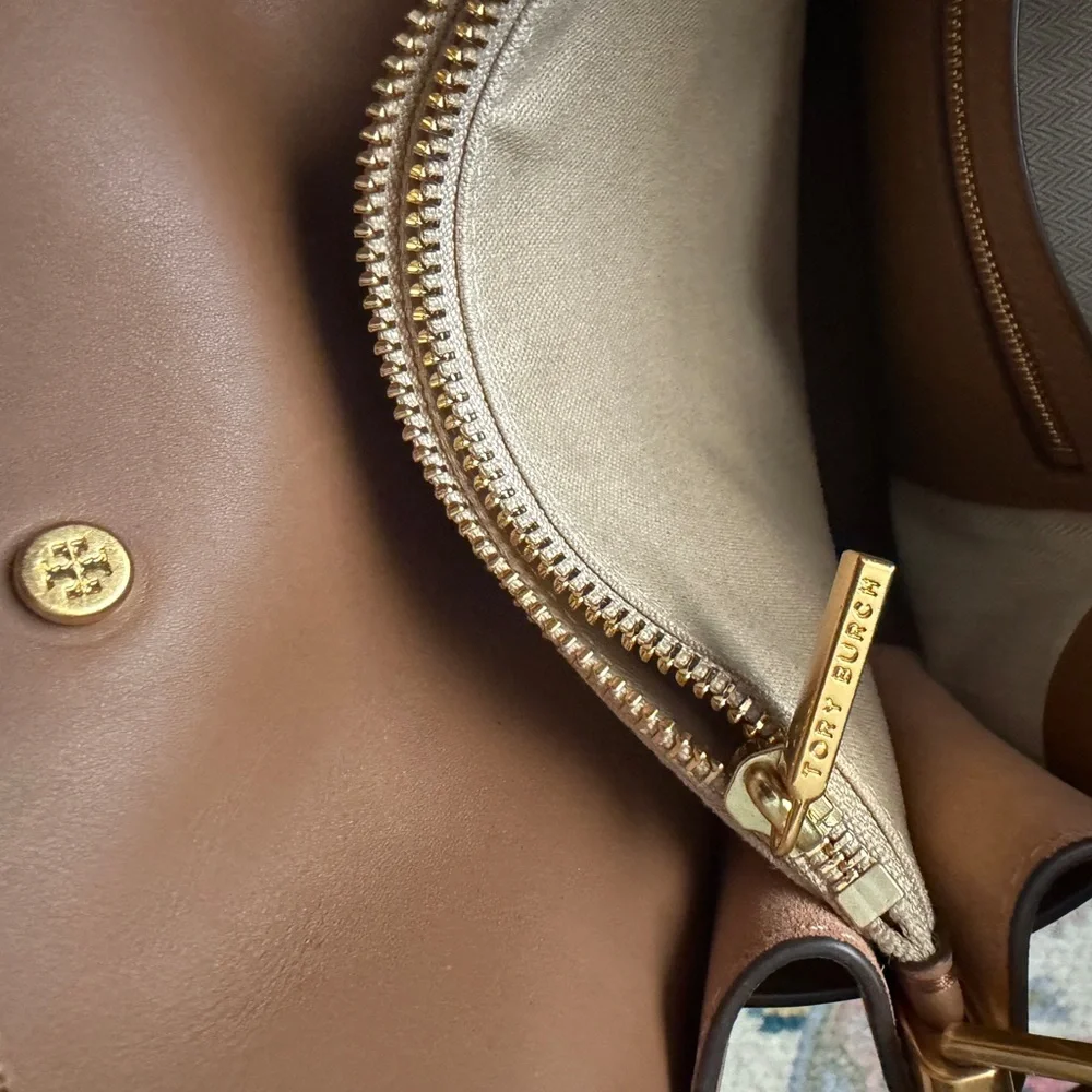TORY BURCH Lee Radziwill Double bag Light Brown